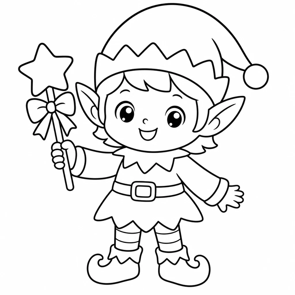 Coloriage : Elfe n°22