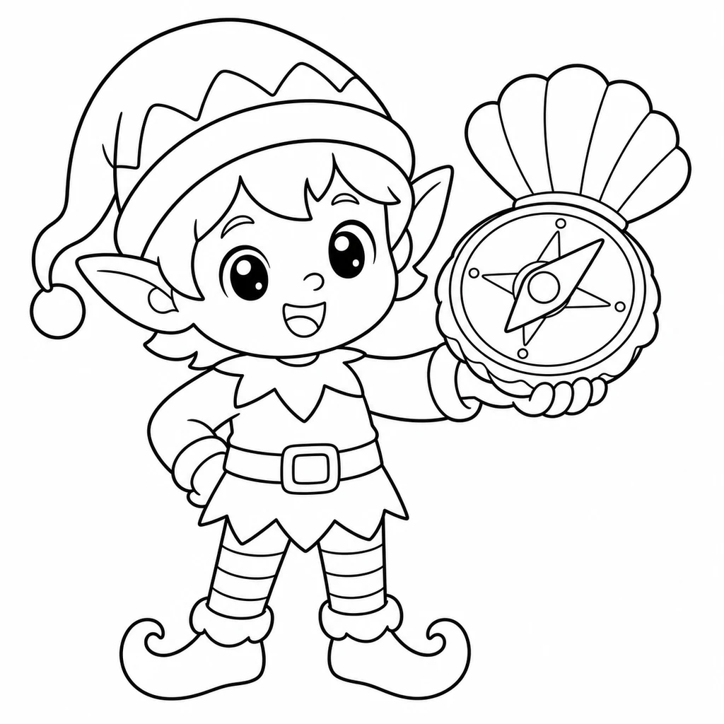 Coloriage : Elfe n°4