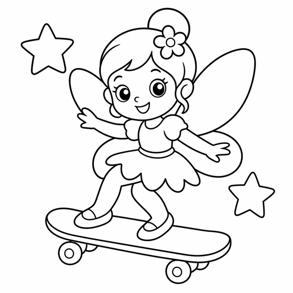 Coloriage de Fée n°1
