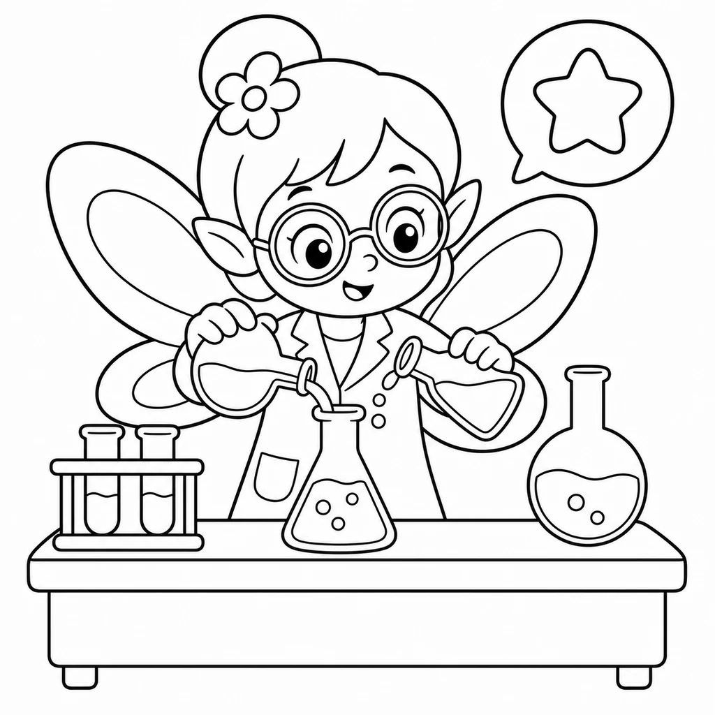 Coloriage de Fée n°1