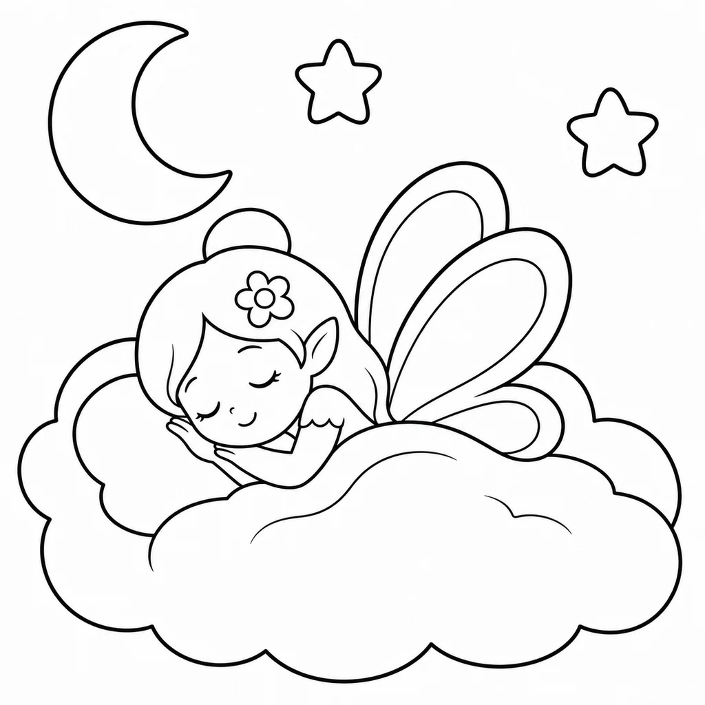 Coloriage de Fée n°1