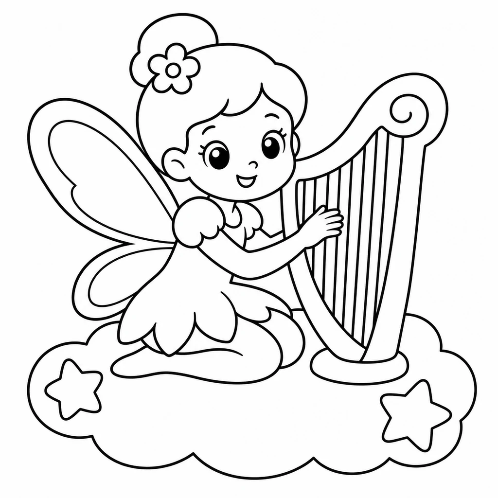 Coloriage de Fée n°1