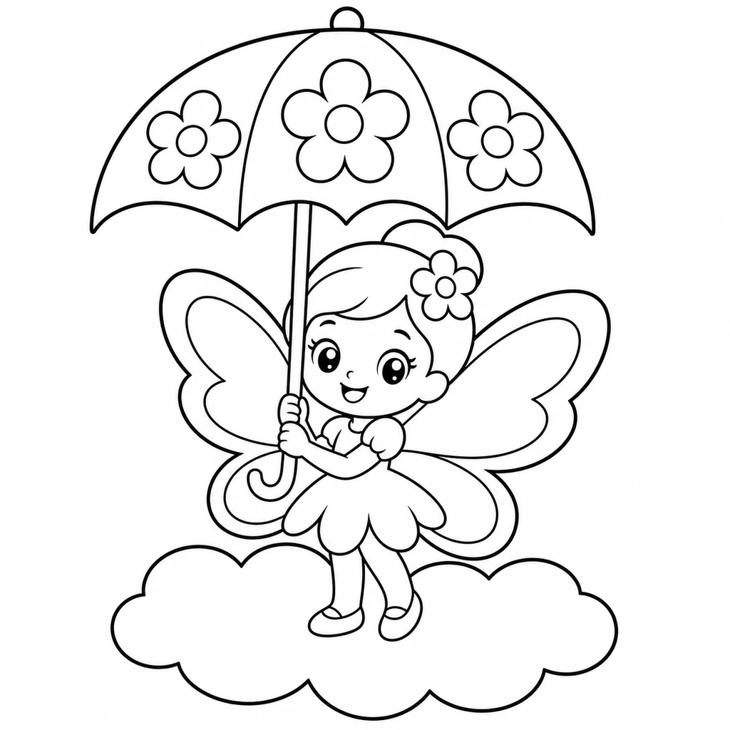 Coloriage de Fée n°1