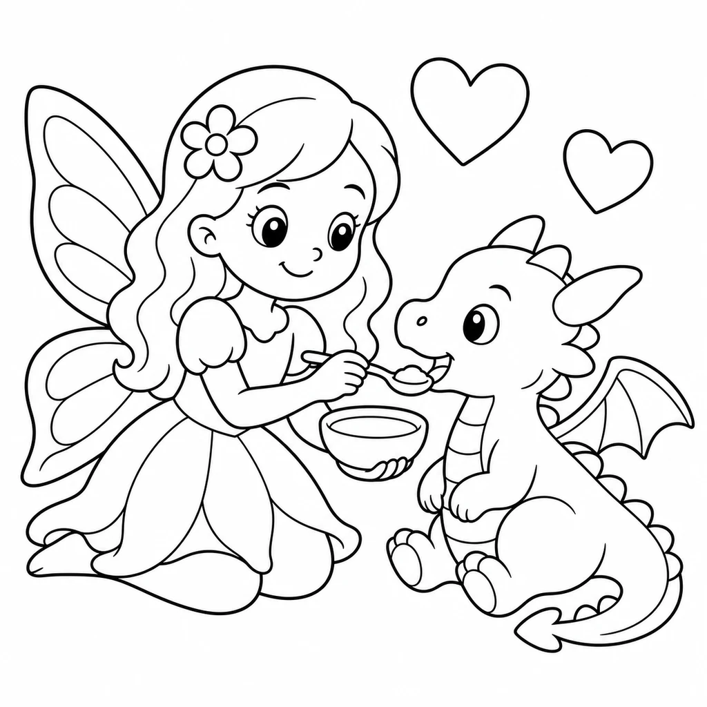 Coloriage de Fée n°1