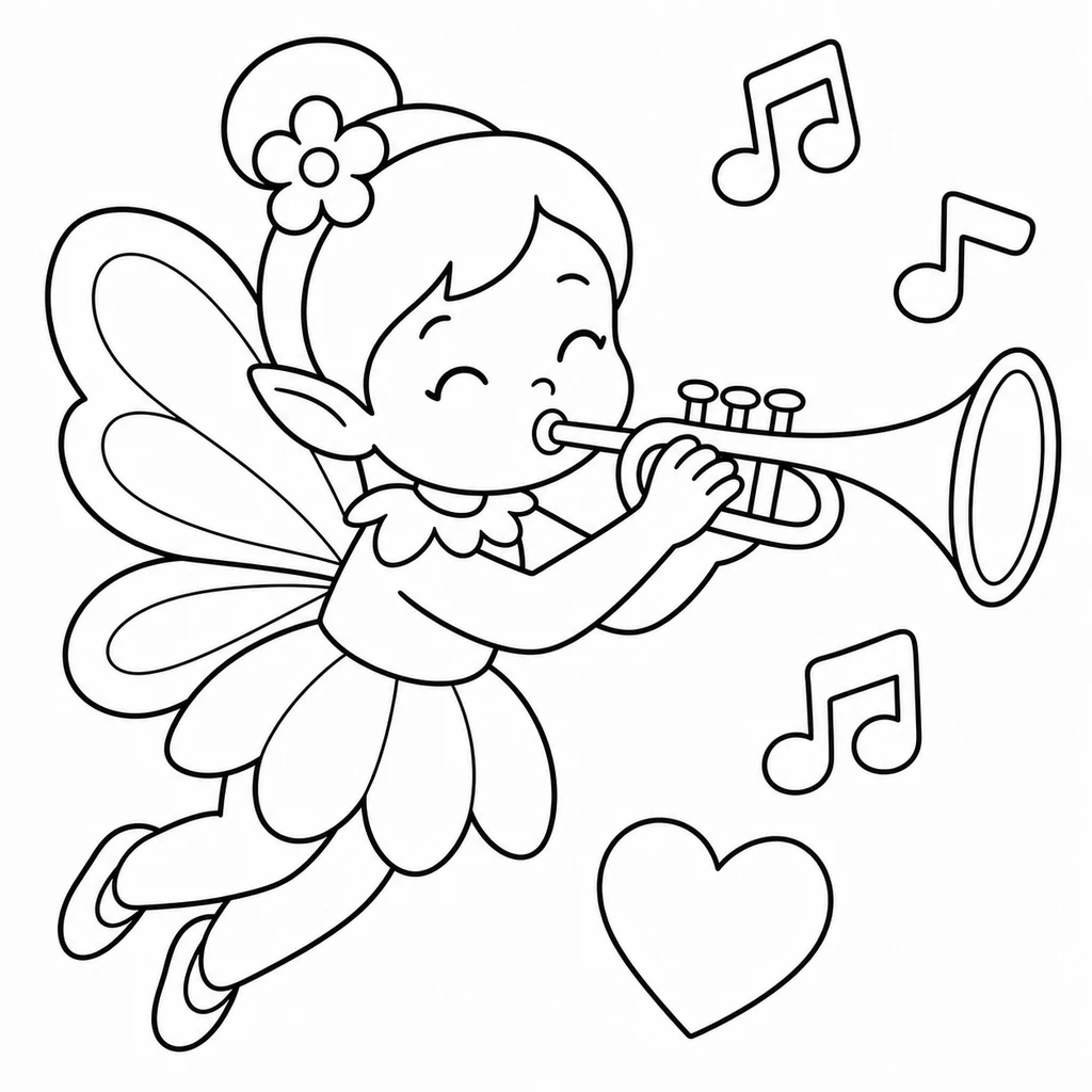 Coloriage de Fée n°1