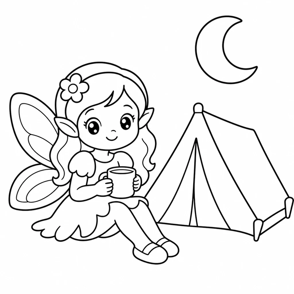 Coloriage de Fée n°1