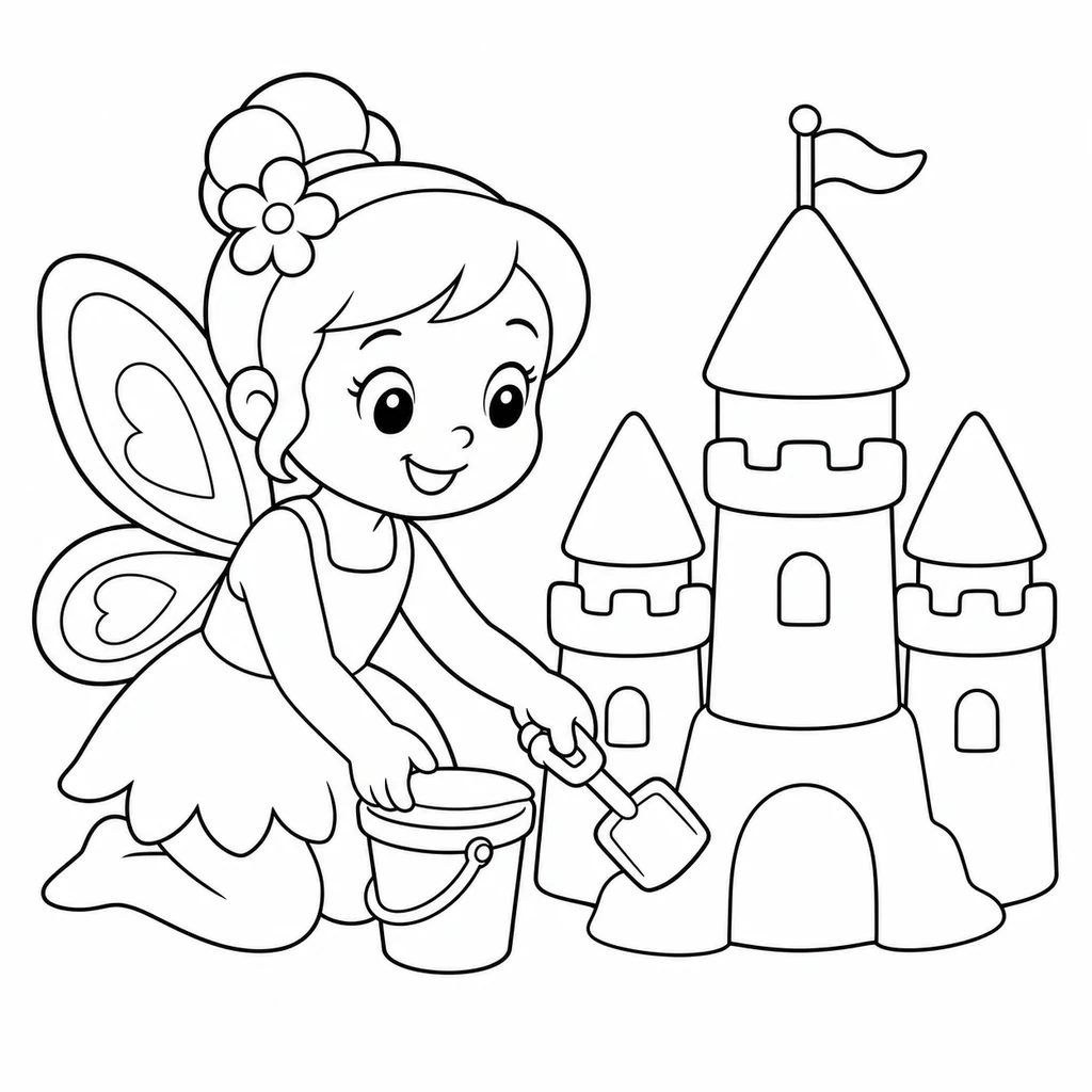 Coloriage de Fée n°1
