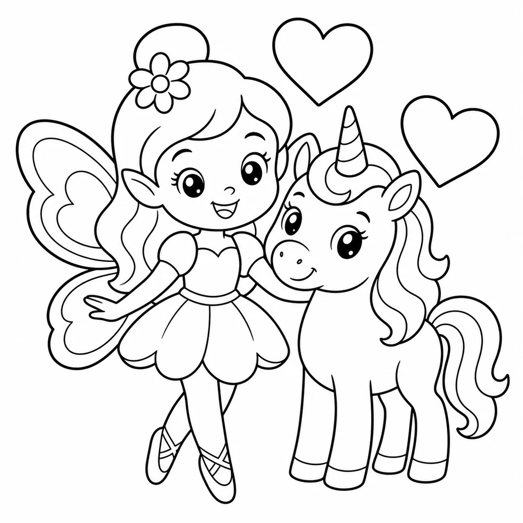 Coloriage de Fée n°1