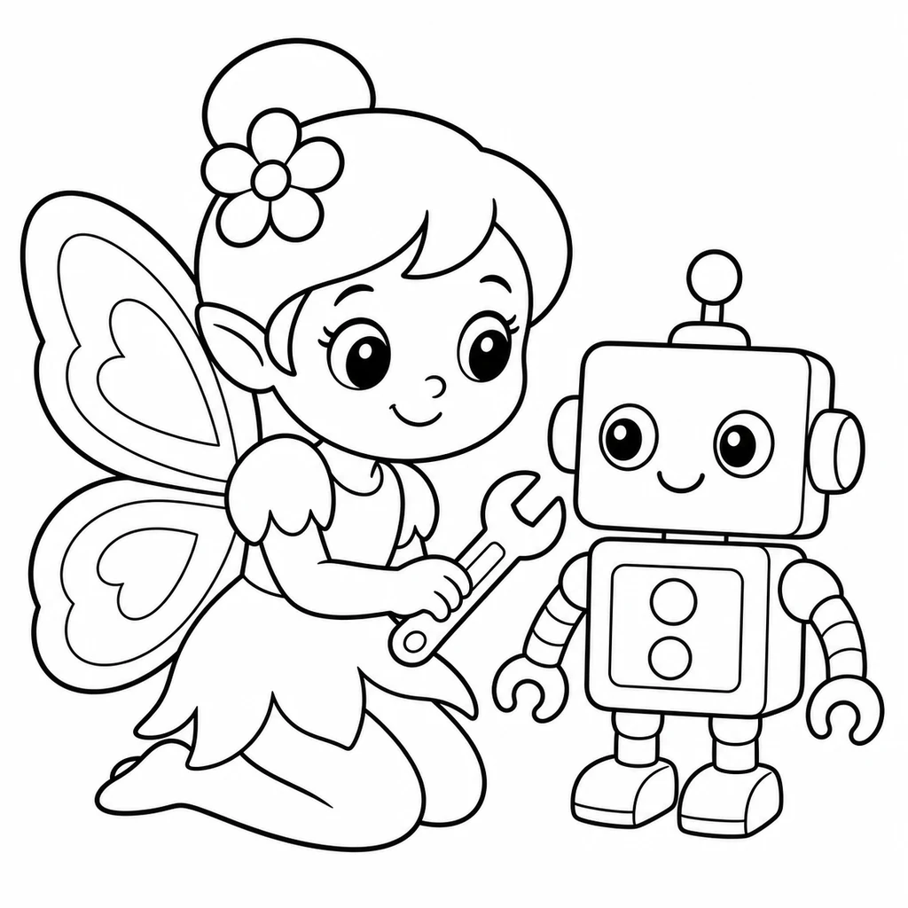 Coloriage de Fée n°1