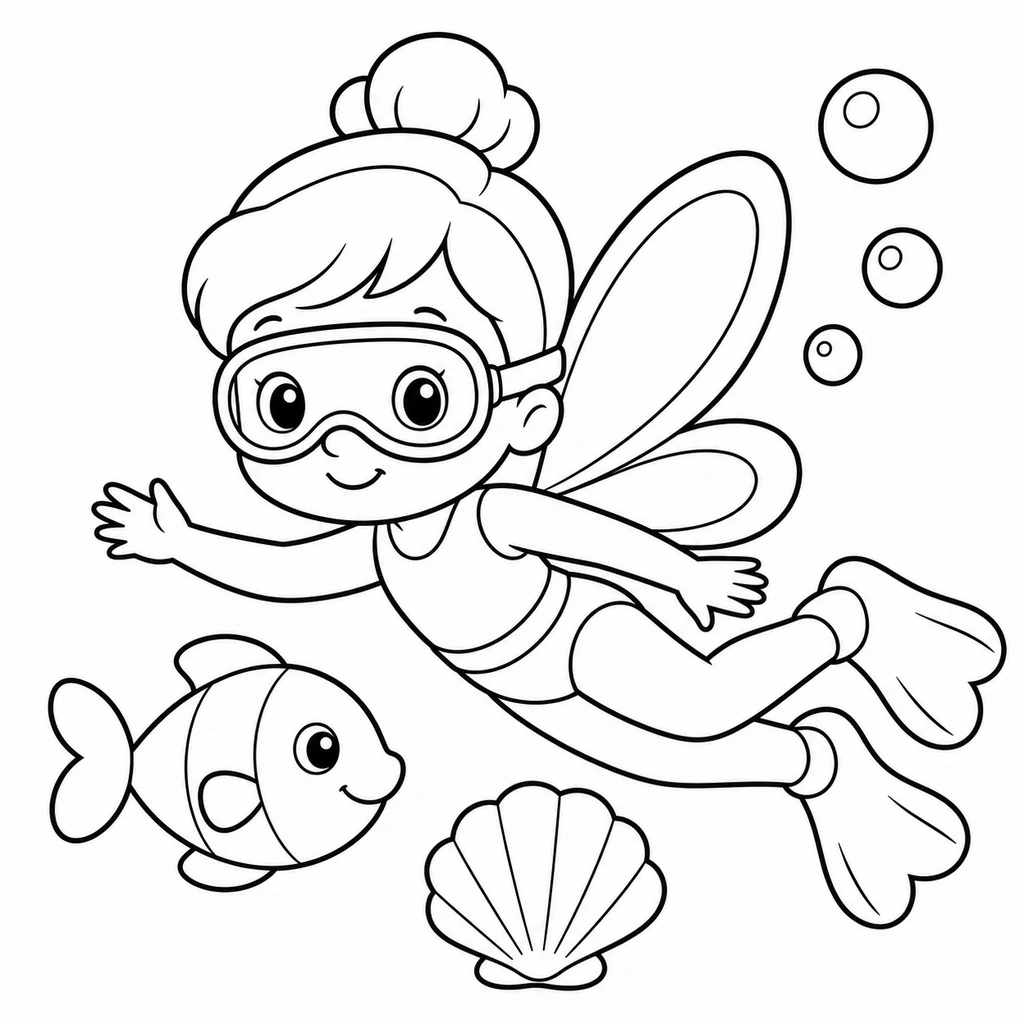 Coloriage de Fée n°1