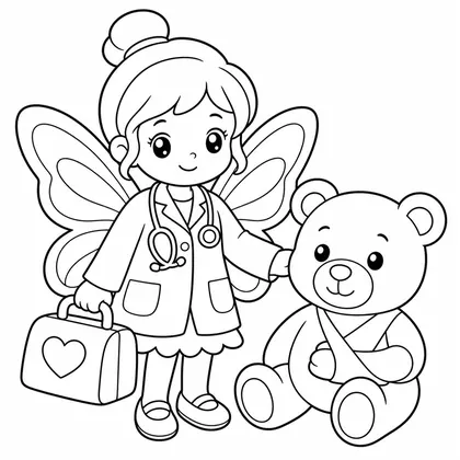 Dibujo de hada doctora para colorear