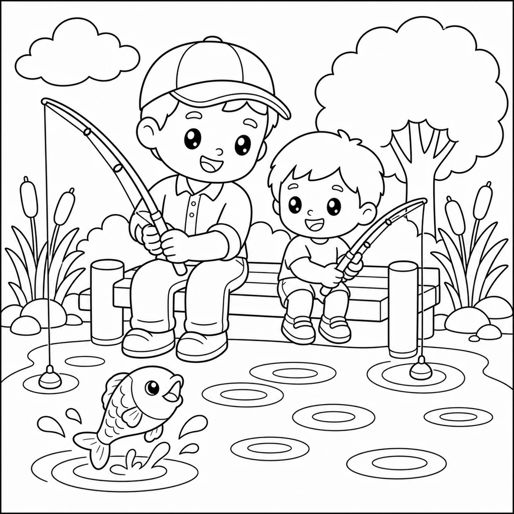Coloriage : Fête des Pères n°8