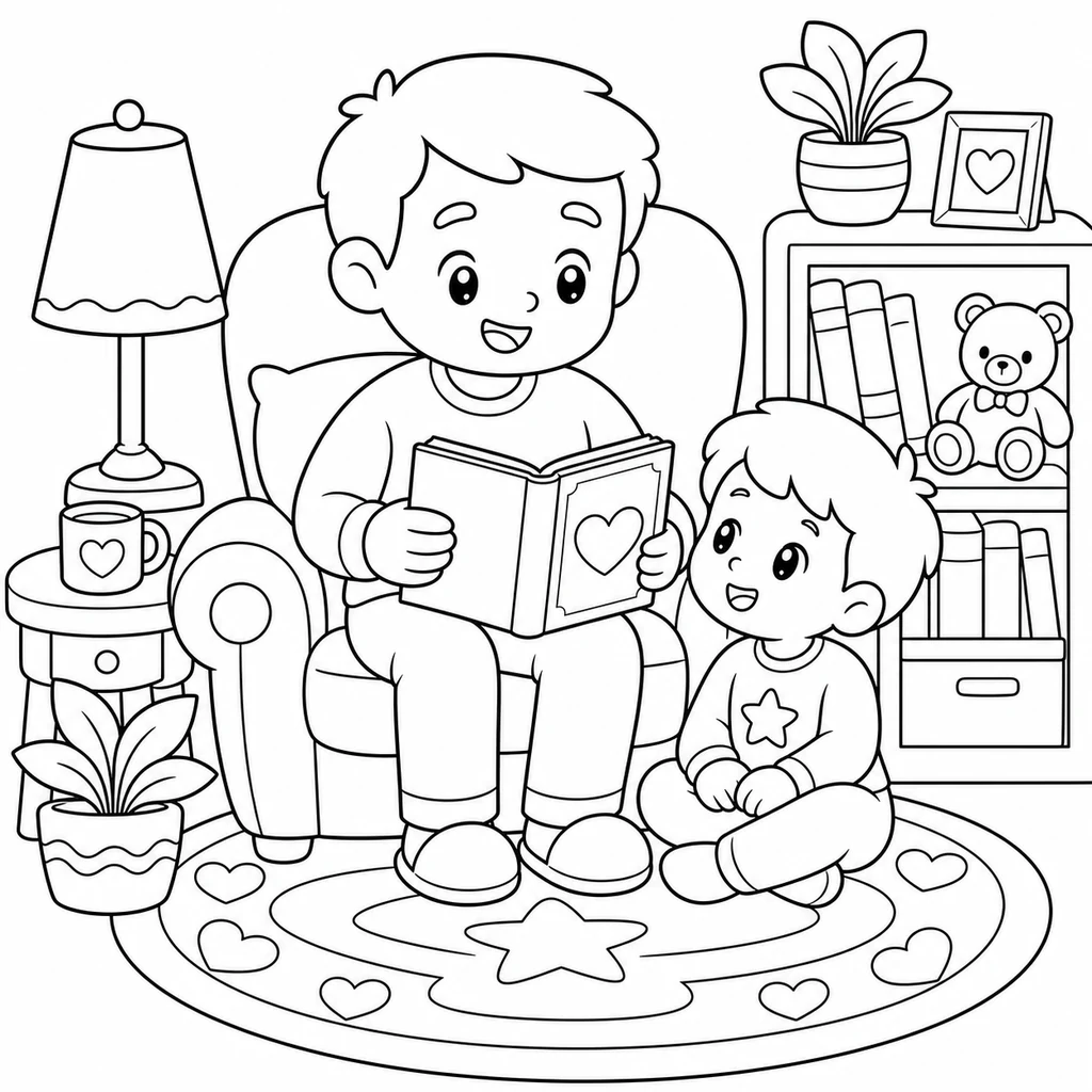 Coloriage : Fête des Pères n°5