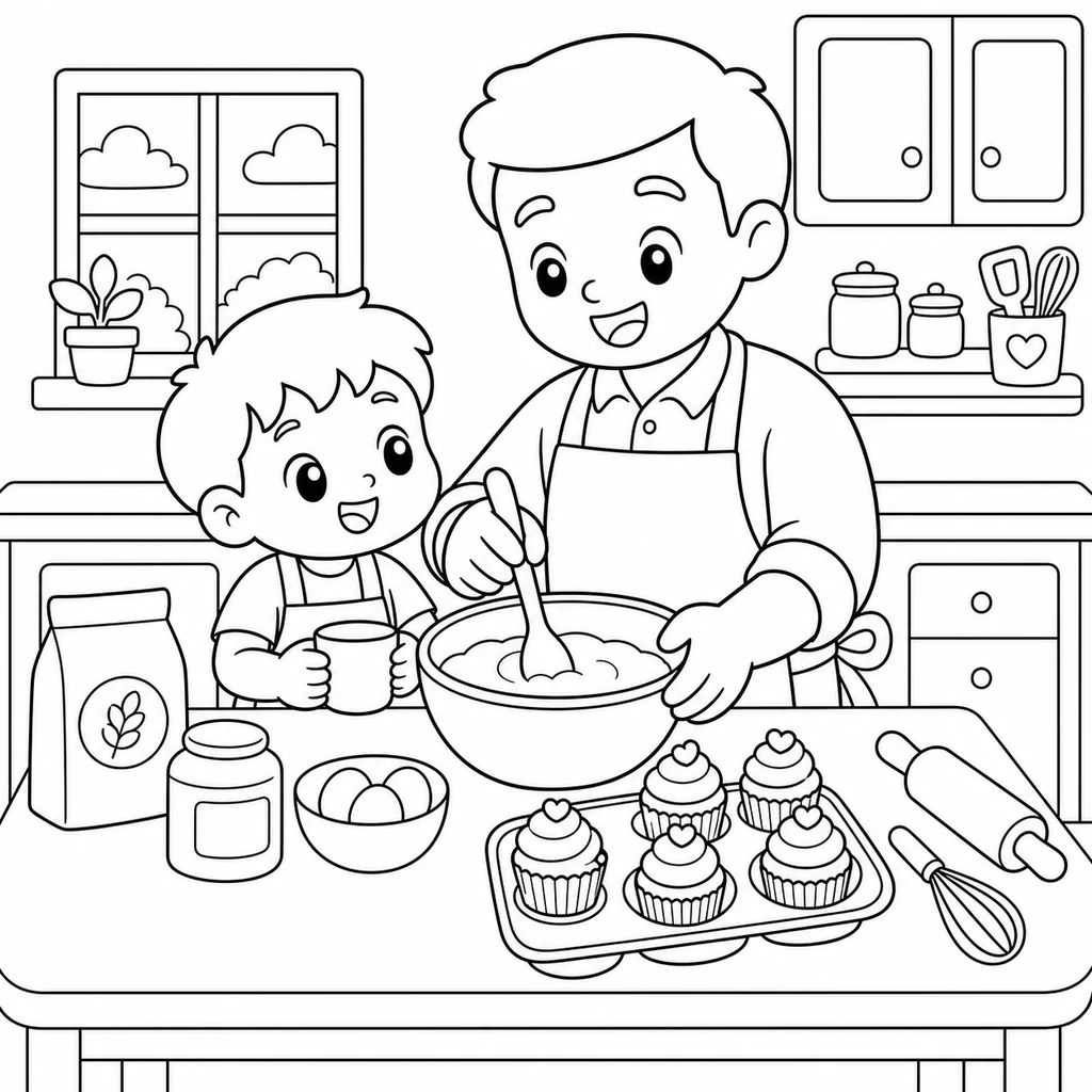 Coloriage : Fête des Pères n°6