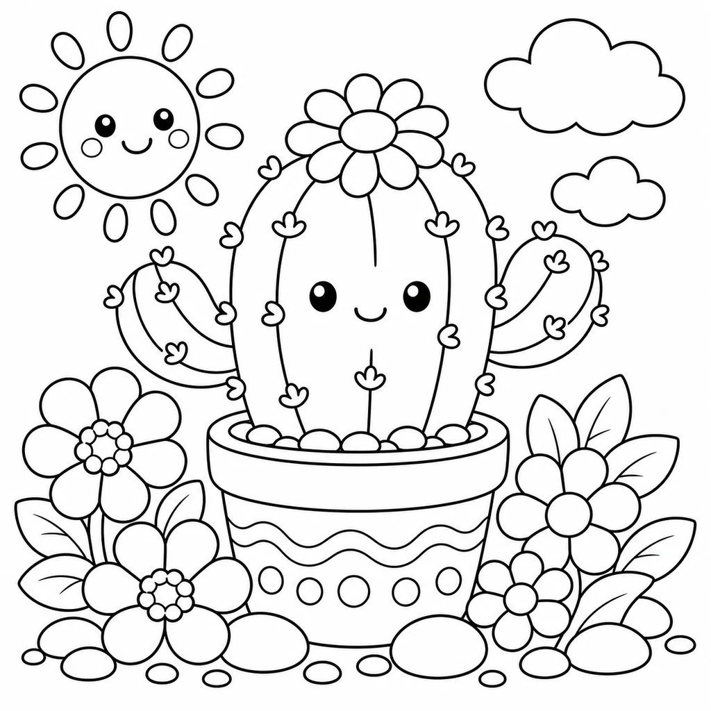Ausmalbild Blume 14
