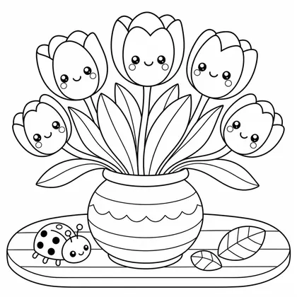 Ausmalbild Blume 4
