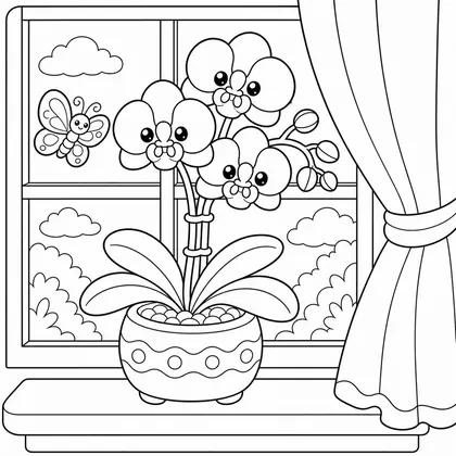 Ausmalbild Blume 12