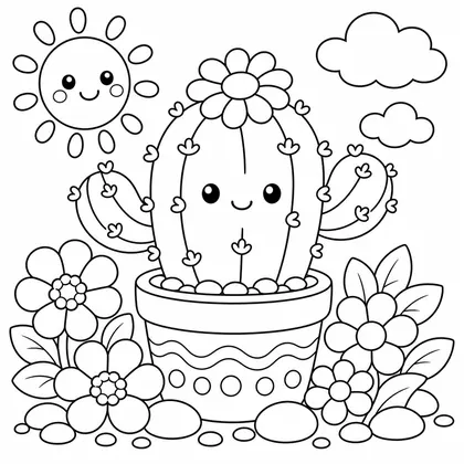 Ausmalbild Blume 14