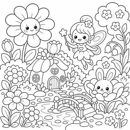 Ausmalbild Blume 15