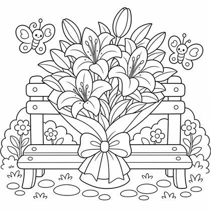 Ausmalbild Blume 16