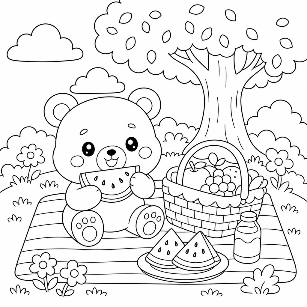 Disegno di foresta 1 da colorare