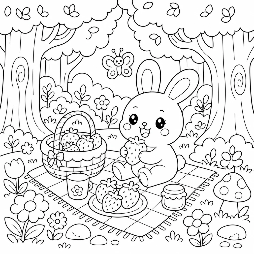 Disegno di foresta 4 da colorare