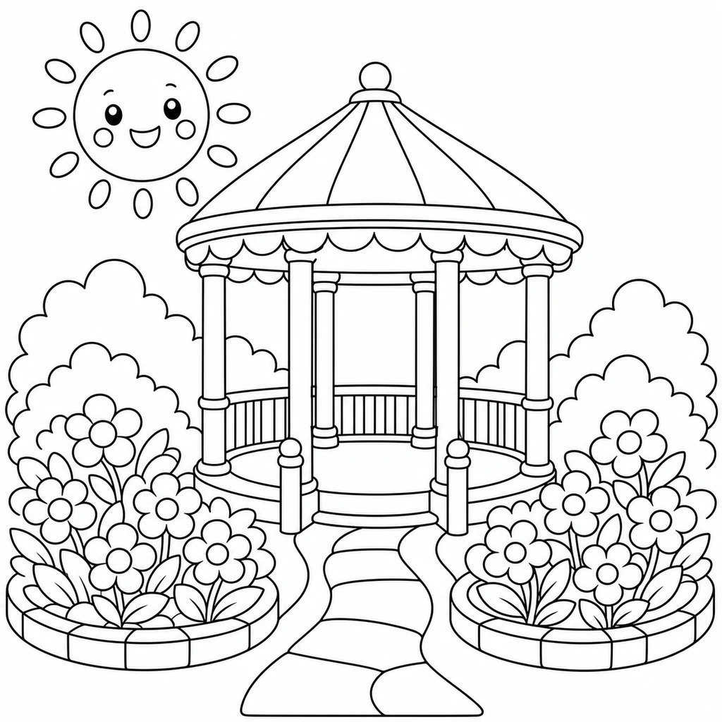 Ausmalbild Garten 5