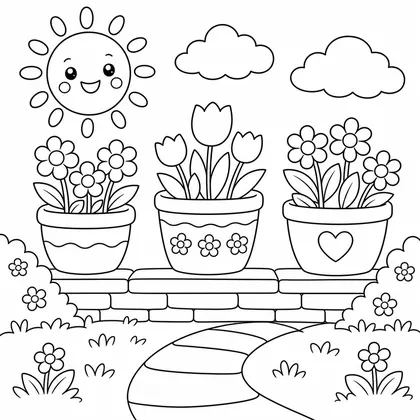 Ausmalbild Garten 9