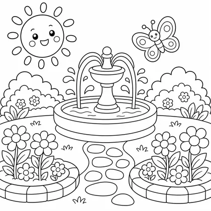 Ausmalbild Garten 10