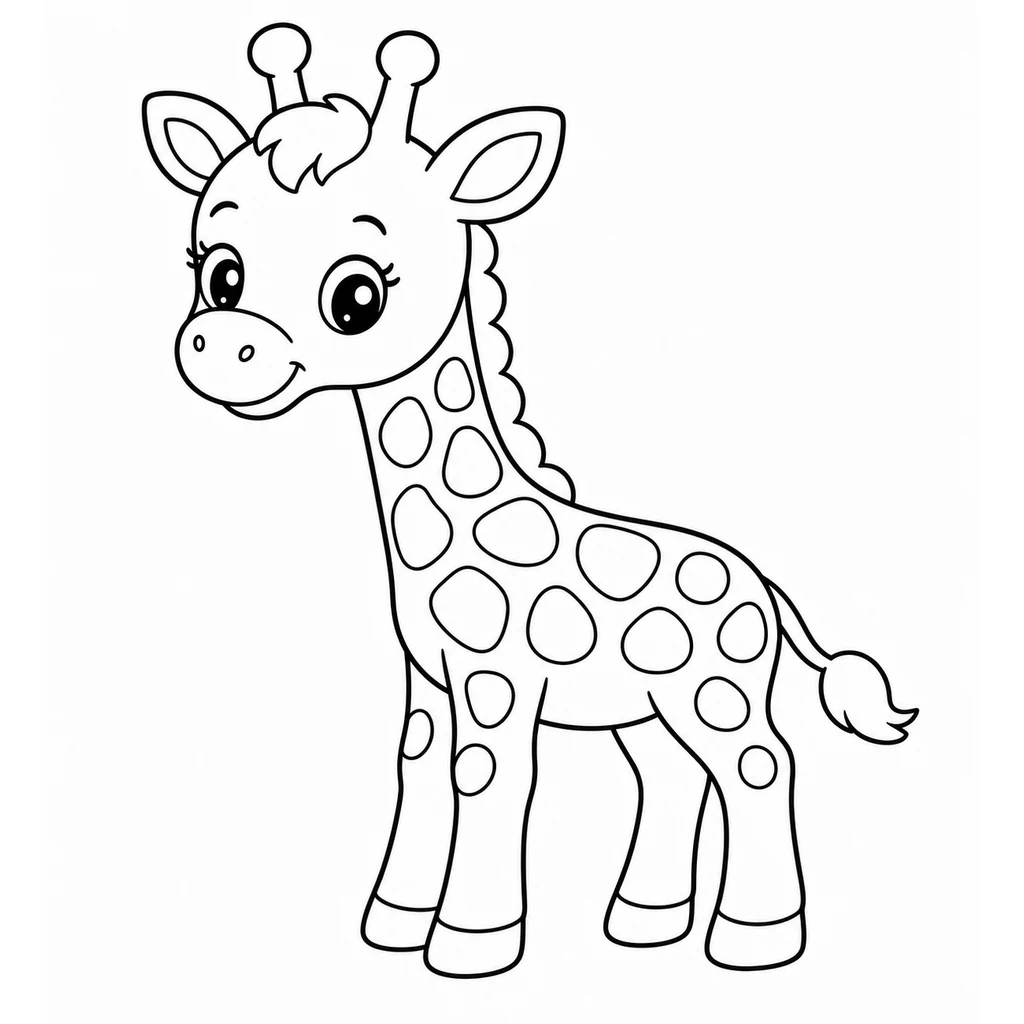 Coloriages de girafes