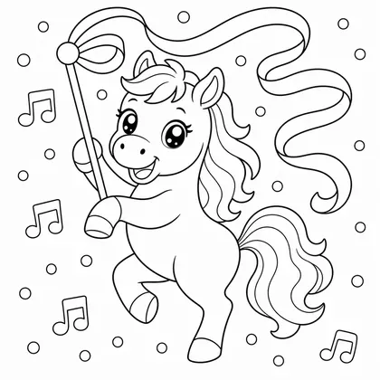 Ballerina horse coloring page