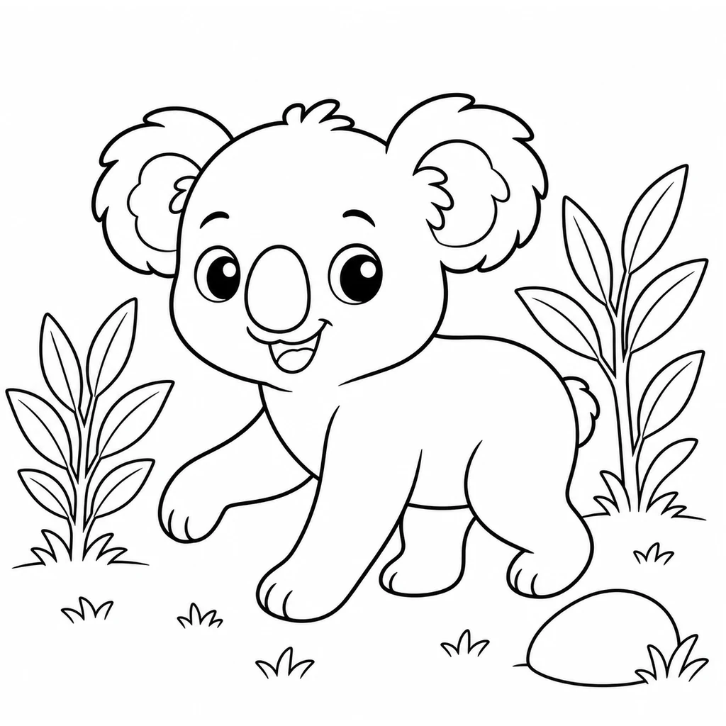 Coloriage : Koala assis