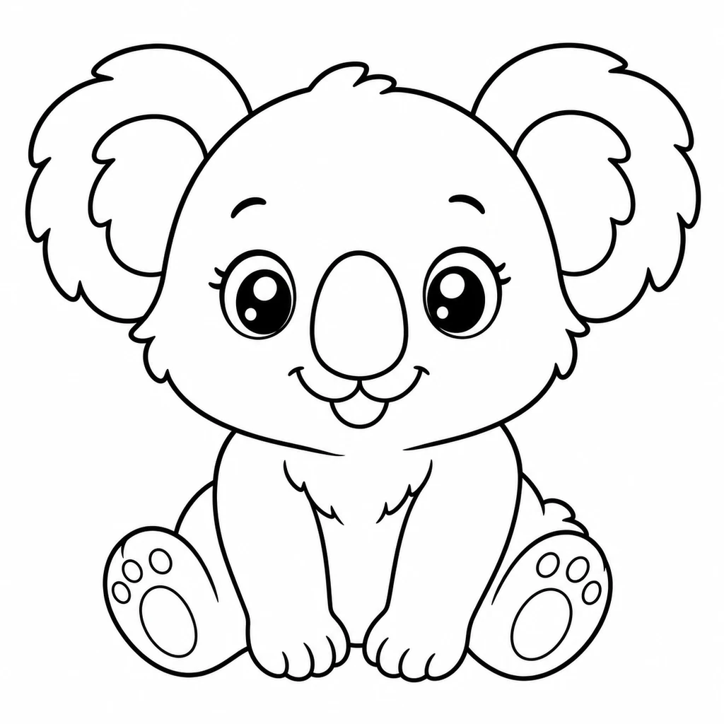 Coloriage : Koala qui marche