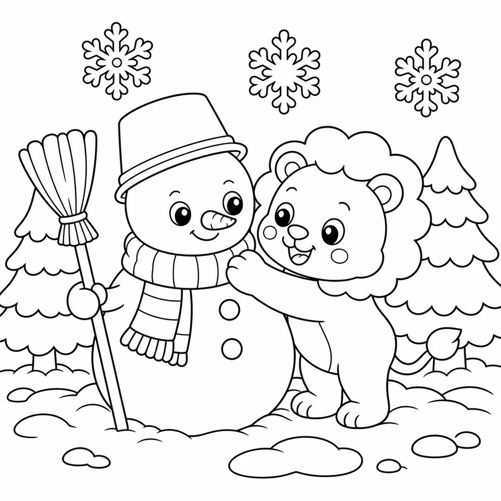 Лев 23 для розмальовування