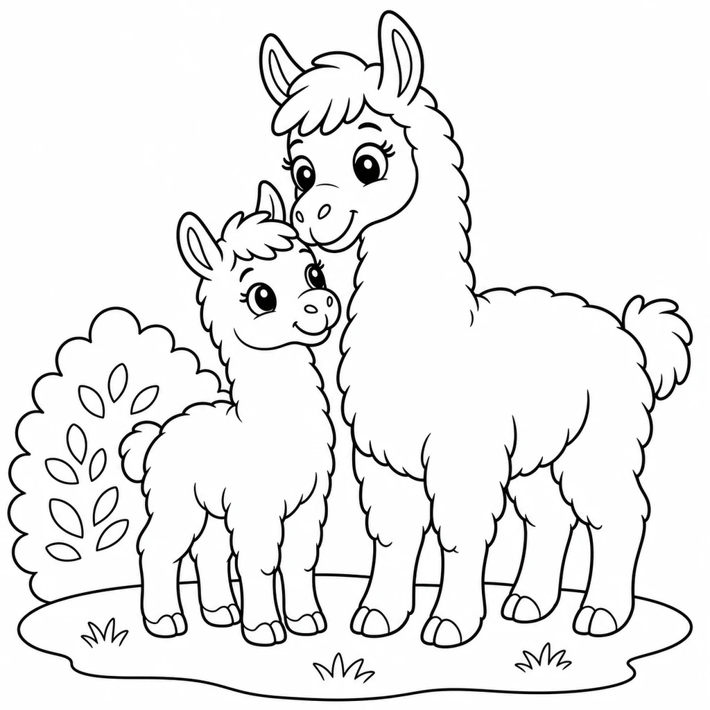 Lama 6 zum Ausmalen