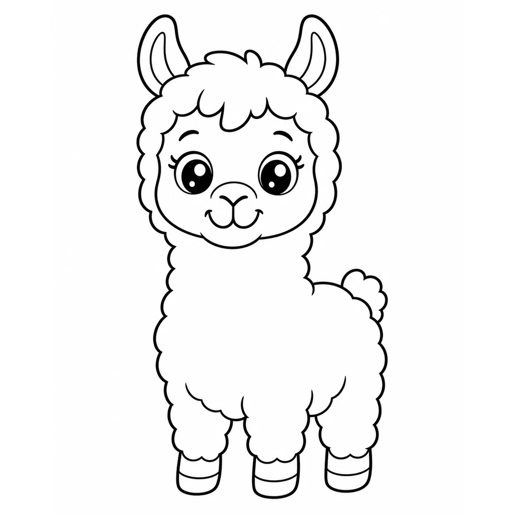 Lama 9 zum Ausmalen
