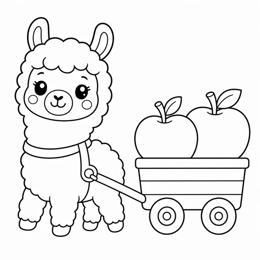 Lama 11 zum Ausmalen
