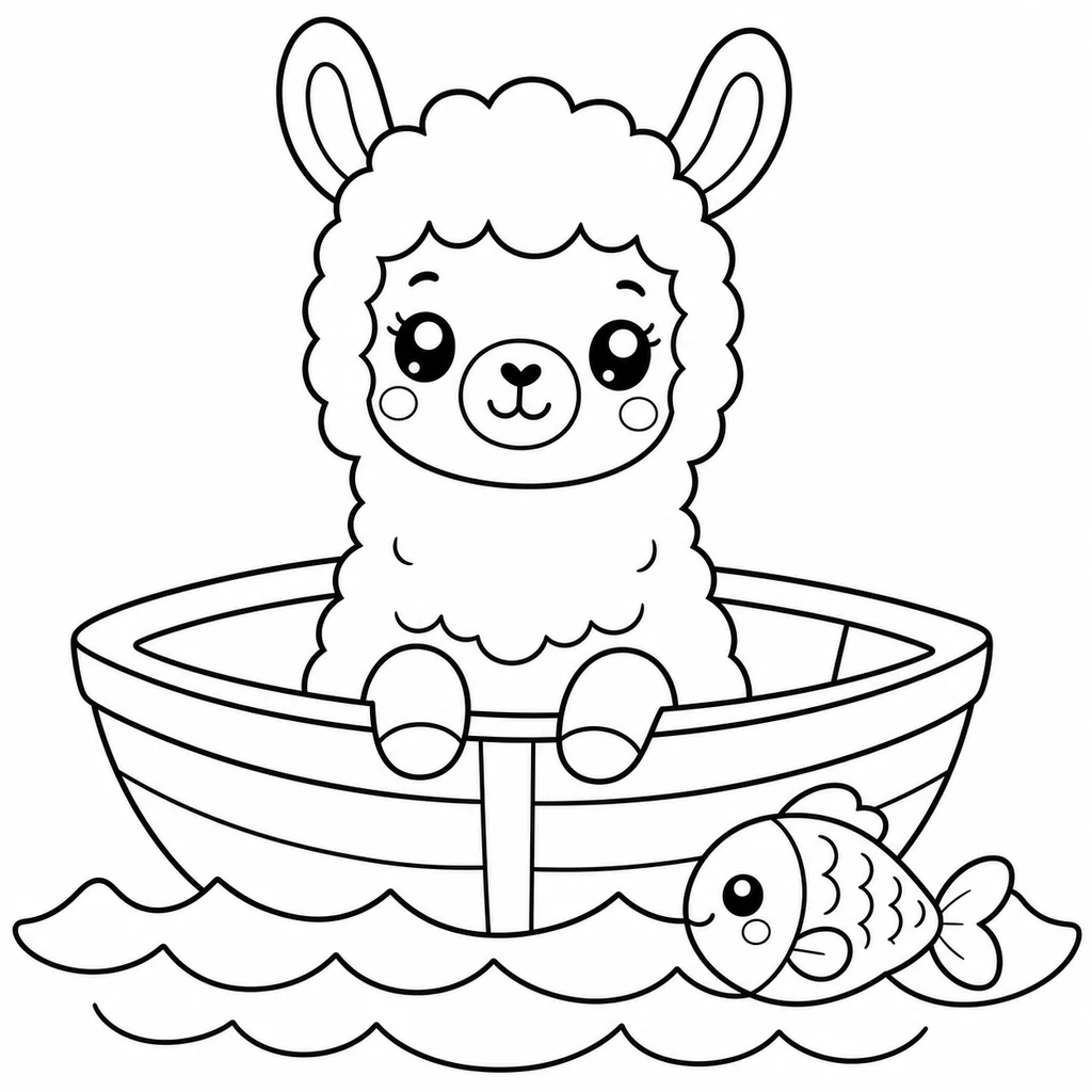Lama 15 zum Ausmalen