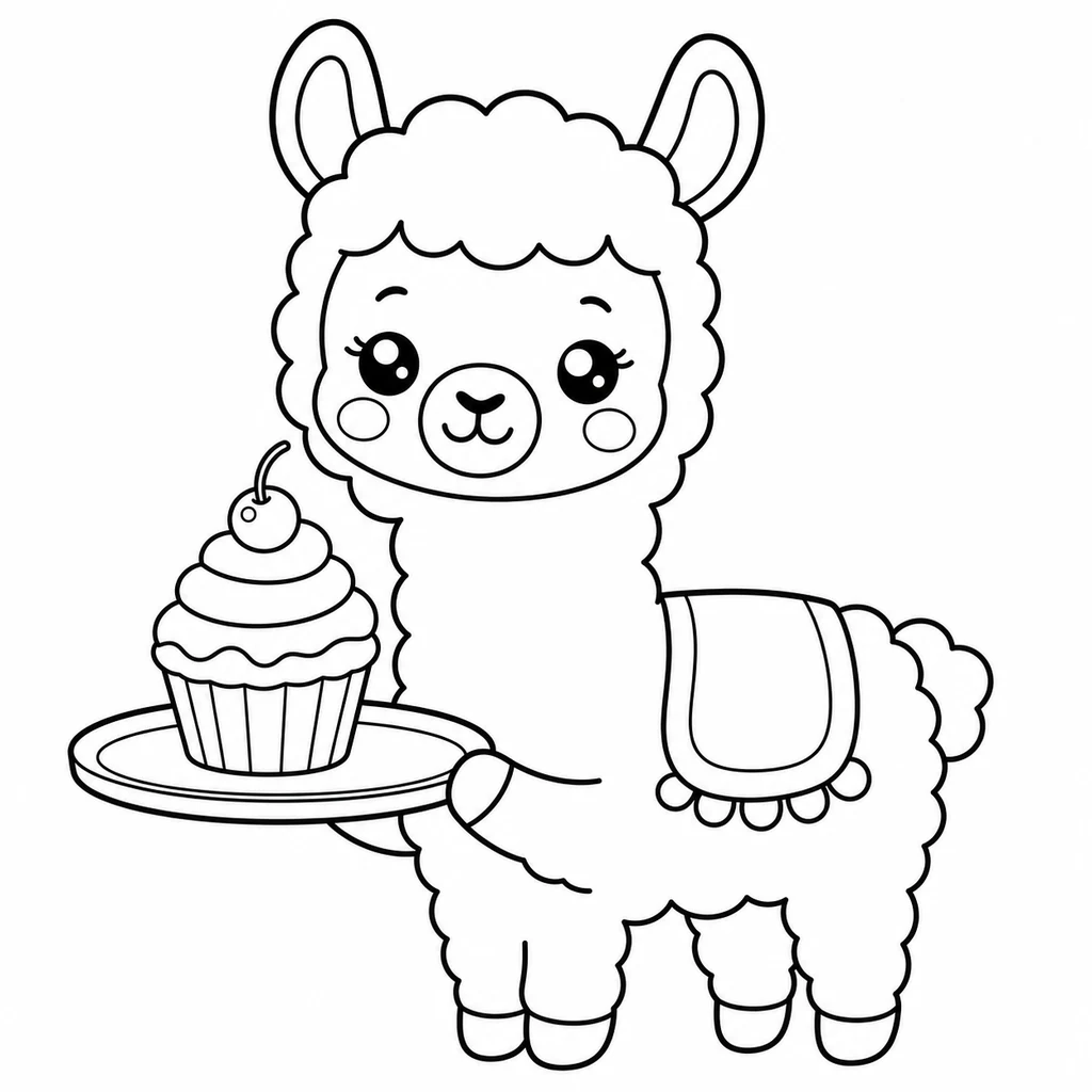Lama 17 zum Ausmalen