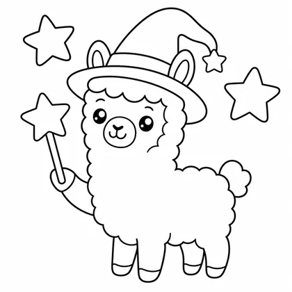 Dibujo de llama maga para colorear