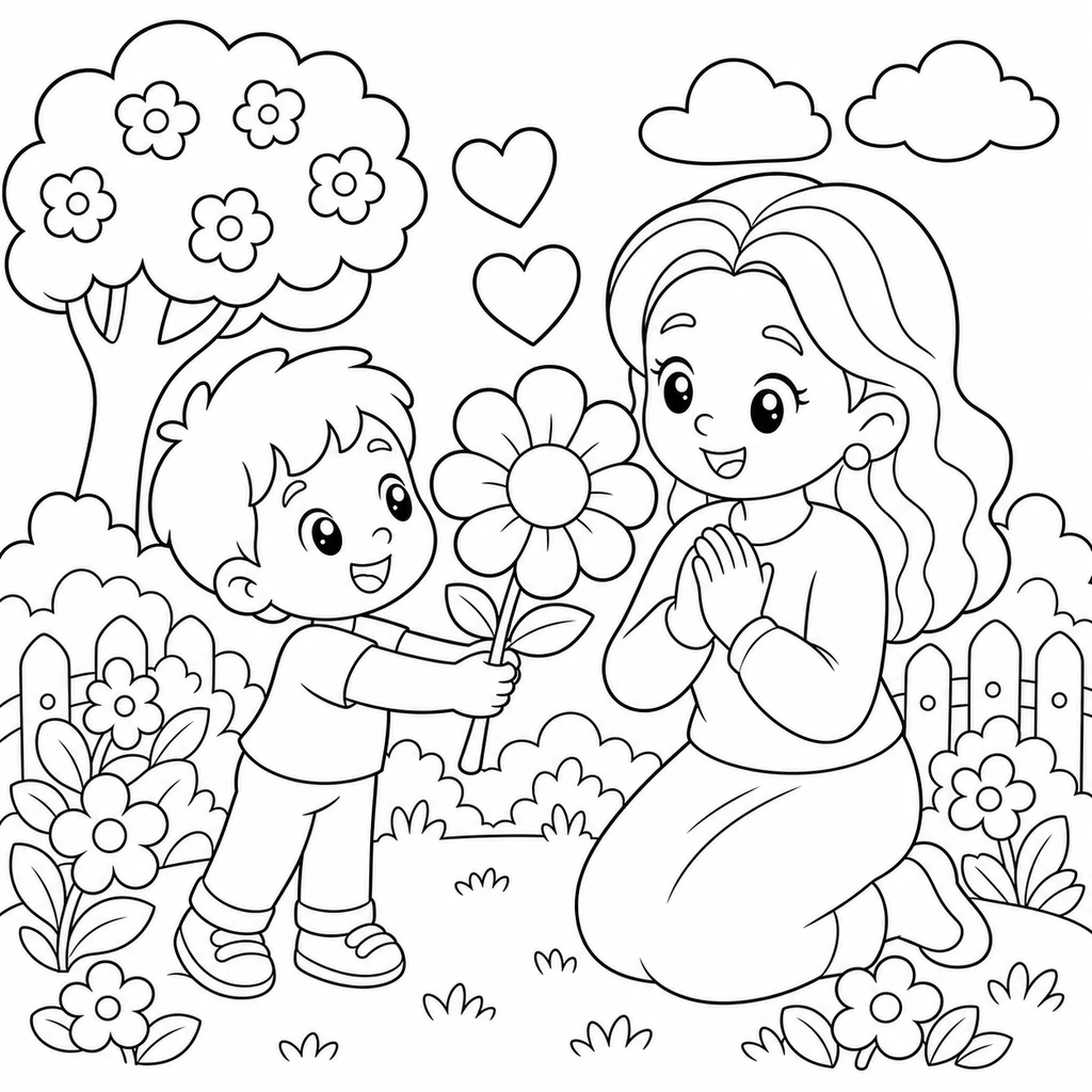 Coloriages Fête des Mères