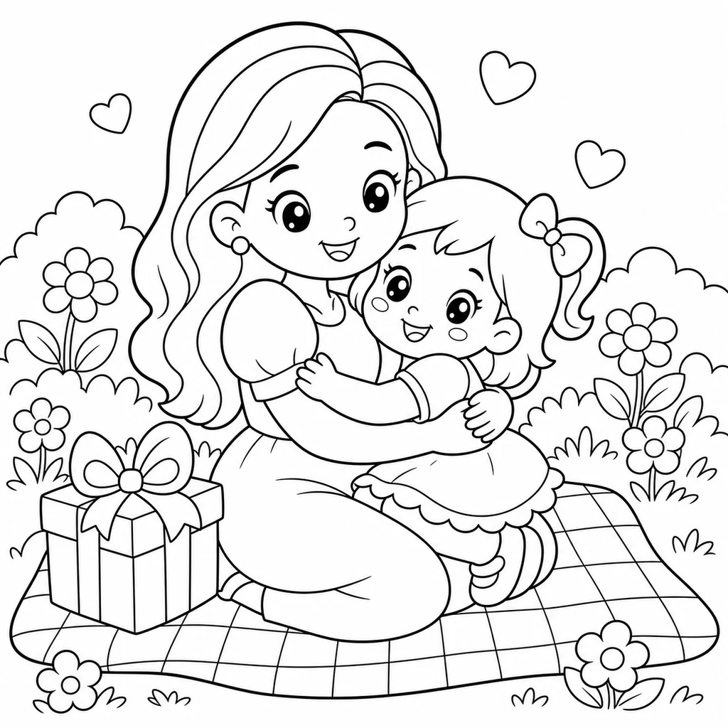 Coloriage : Fête des Mères n°6