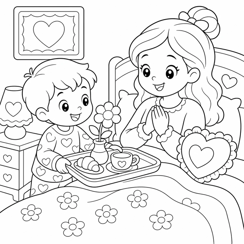 Coloriage : Fête des Mères n°17