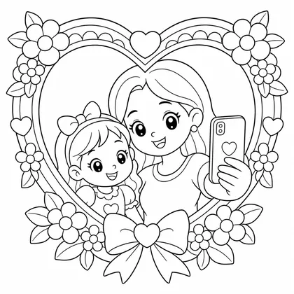 Dibujo de abrazo familiar para colorear