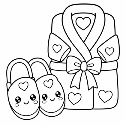 Dibujo de zapatillas para mamá para colorear