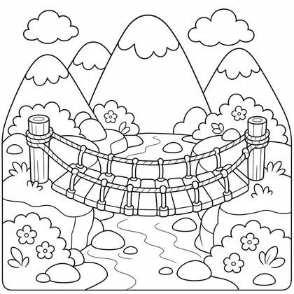 Ausmalbild Berg 23