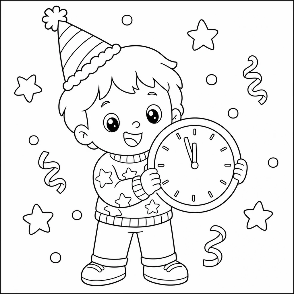 Coloriage : Nouvel An n°5
