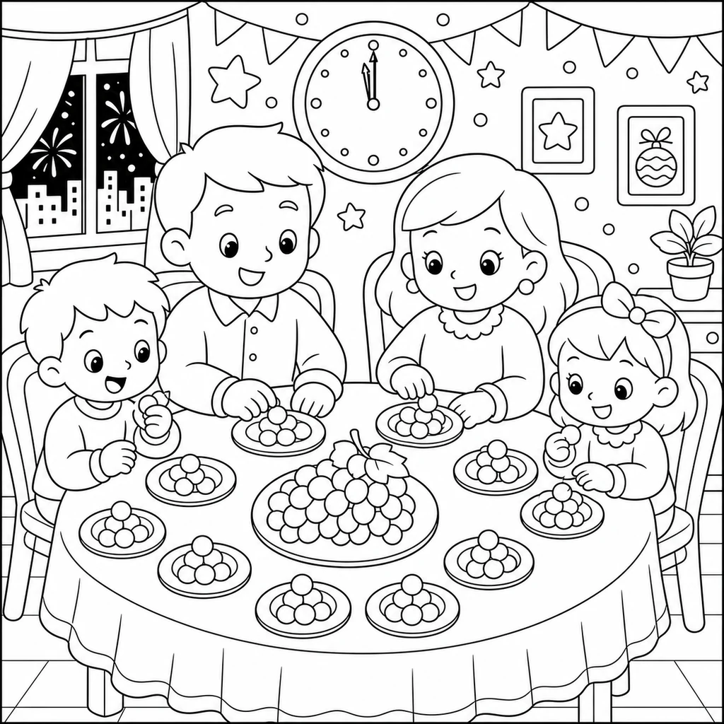 Coloriage : Nouvel An n°4