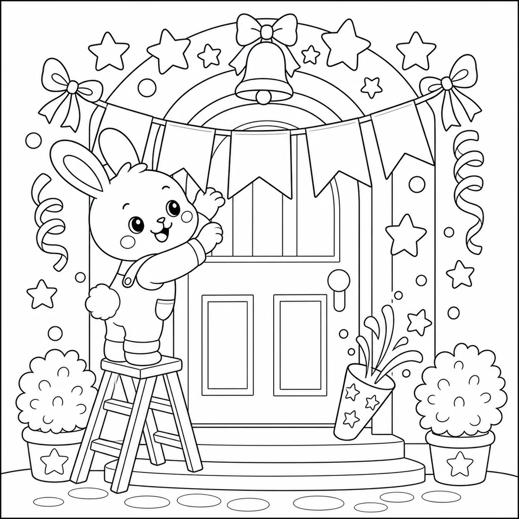Coloriage : Nouvel An n°3