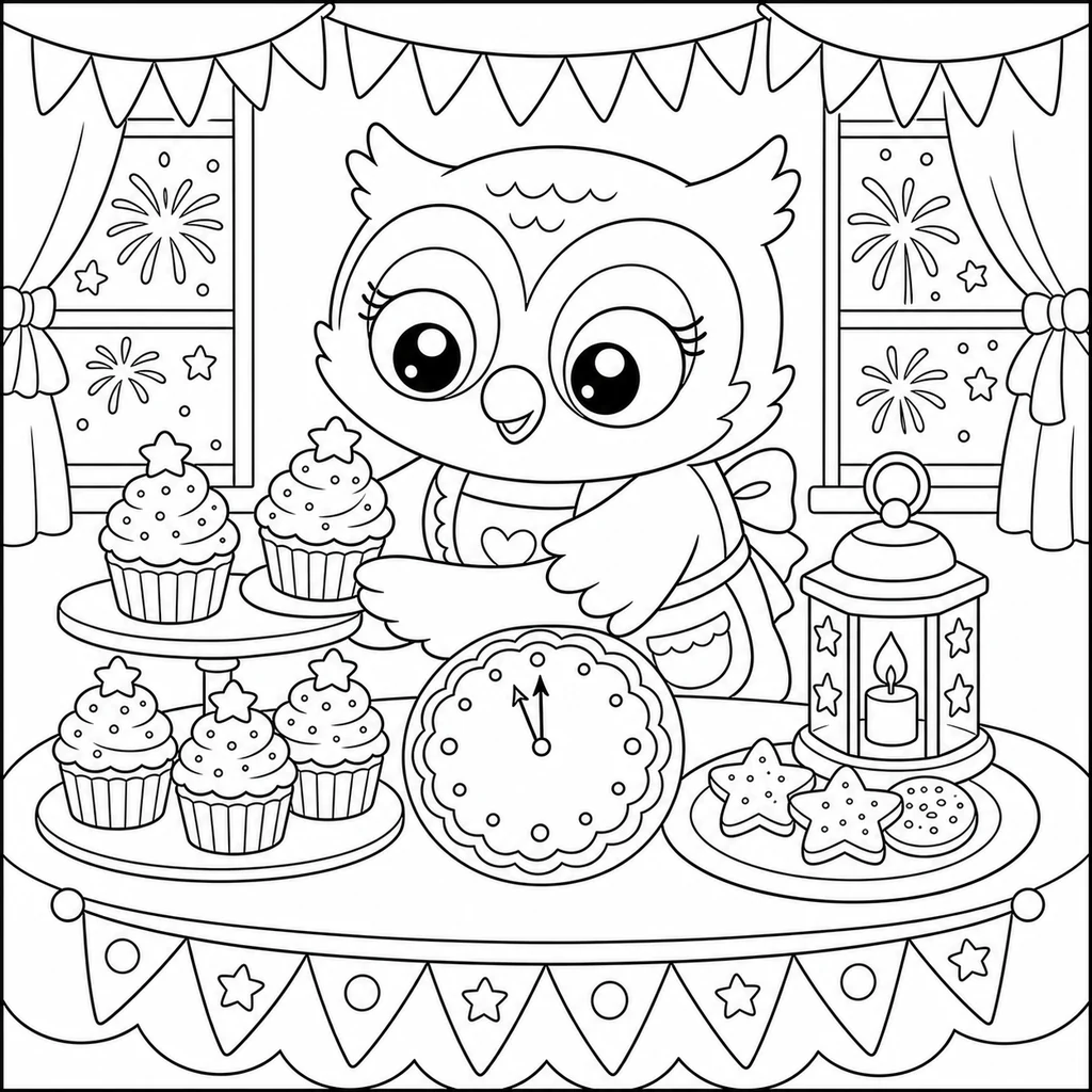 Coloriage : Nouvel An n°7
